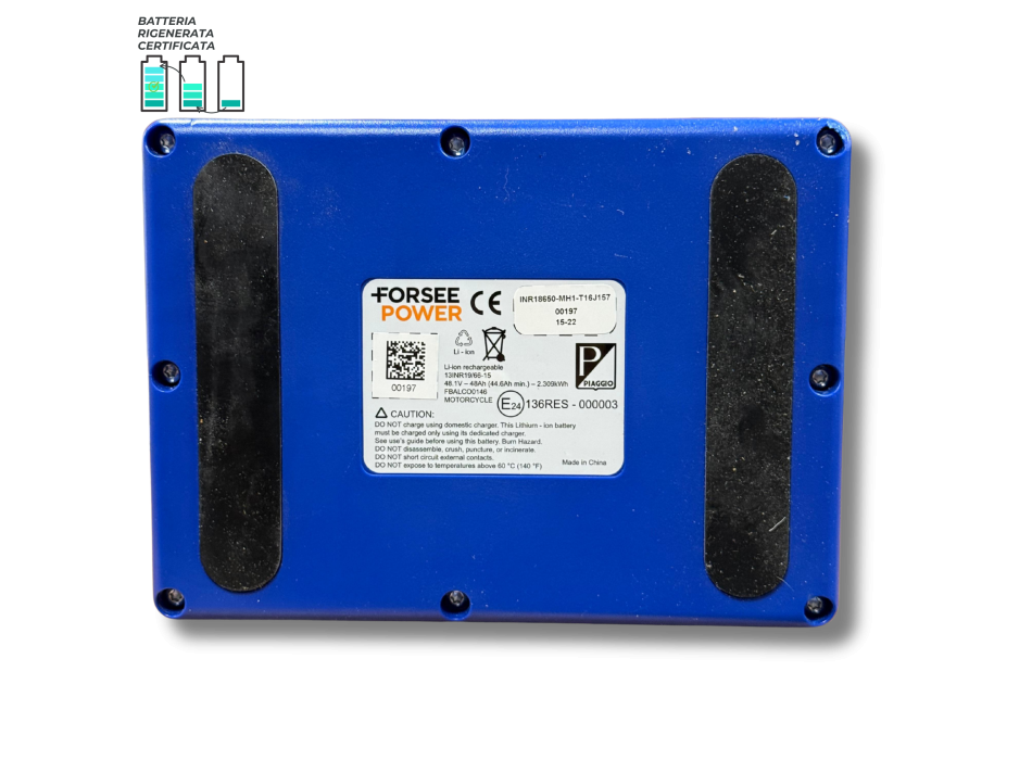Rigenerazione Batteria Piaggio 48V 45Ah